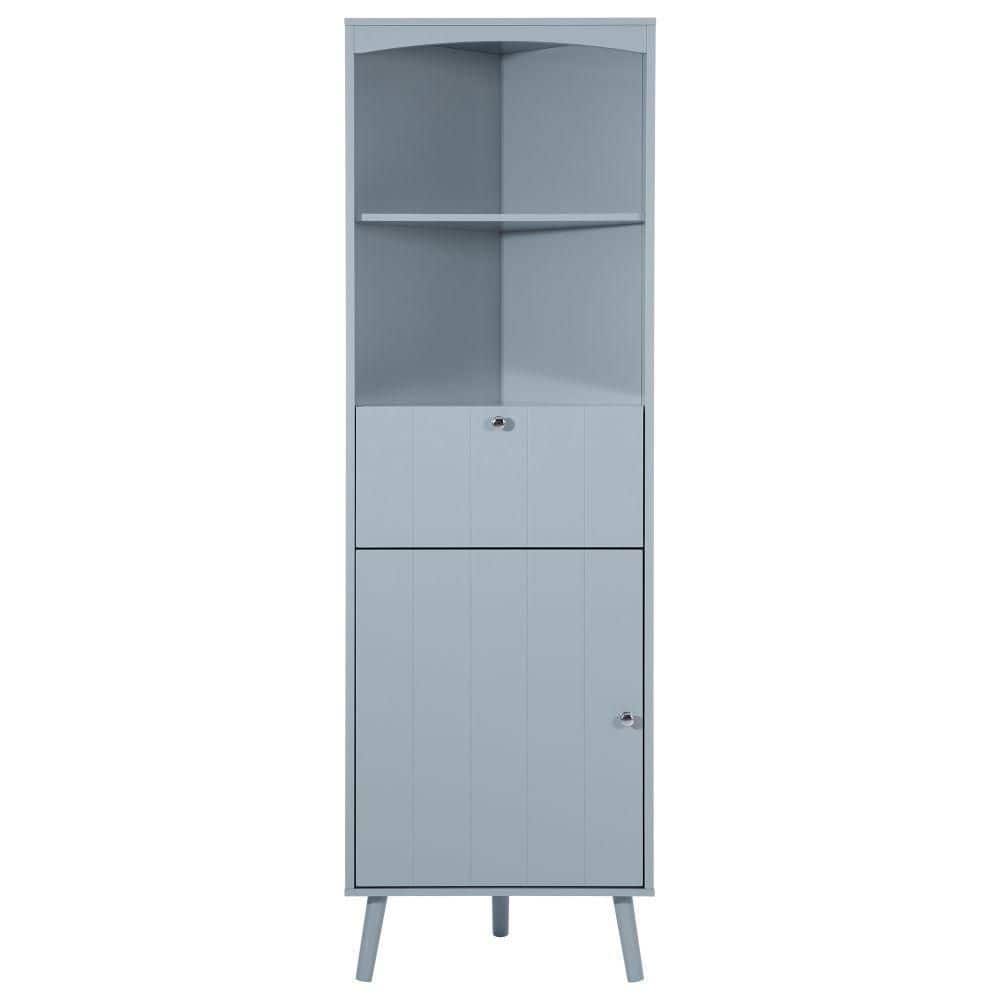 EPOWP 20 in. W x 14 in. D x 63 in. H Blue Wood Freestanding Linen