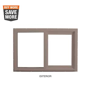 35.5 in. x 23.5 in. Select Series Horizontal Sliding Left Hand Vinyl Clay Window with HPSC Glass and Screen Included