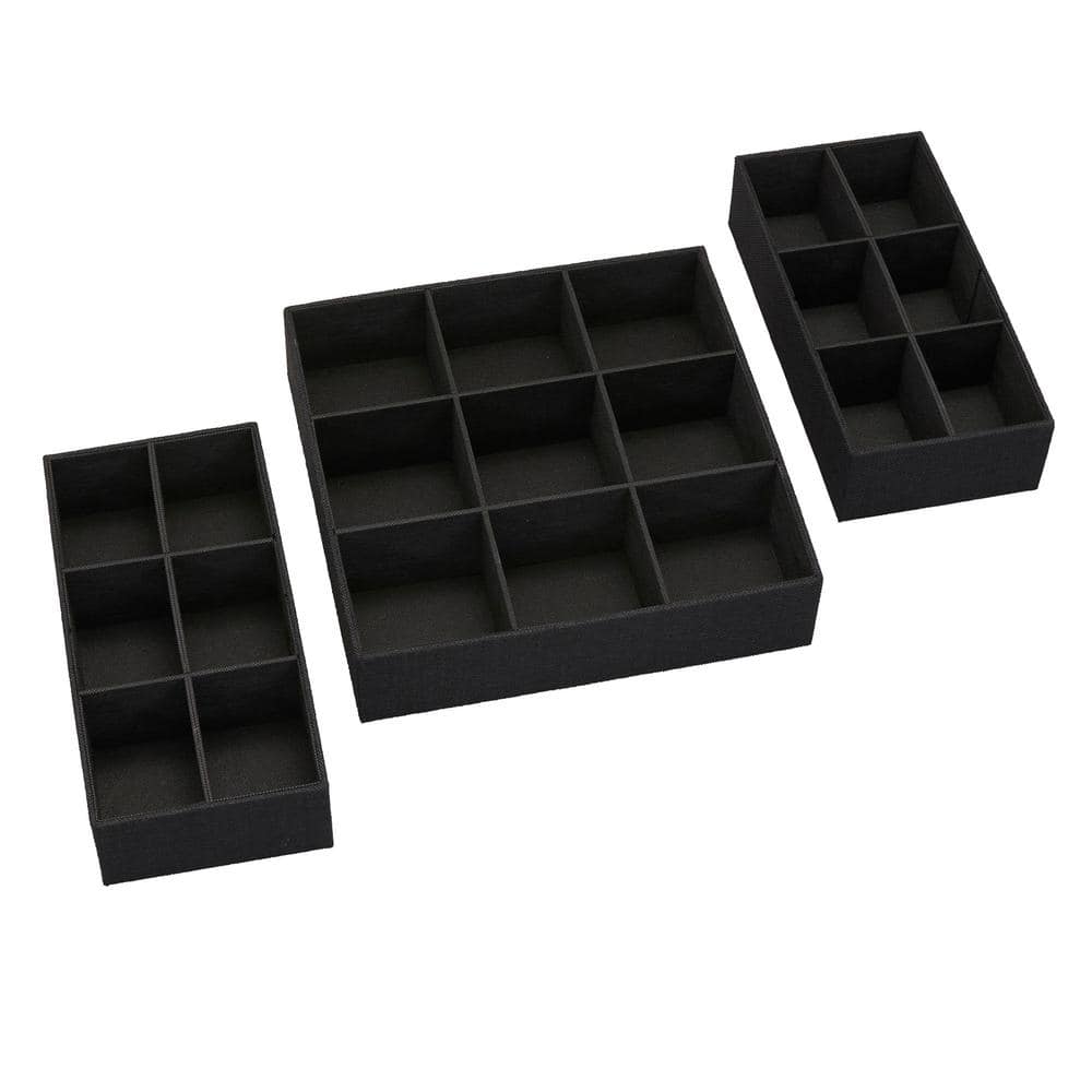 LeaderPro 27 Pcs Desk Drawer Organizer Trays with 5 Different