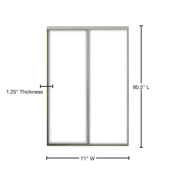 Contractors Wardrobe 71 In X 80 1 2 Aspen White Gloss Painted Steel Frame Prefinished Hardboard Interior Sliding Closet Door Asn 7180wh2s Contractors Wardrobe 71 In X 80 1 2, Sliding Closet Door Rough Opening Chart