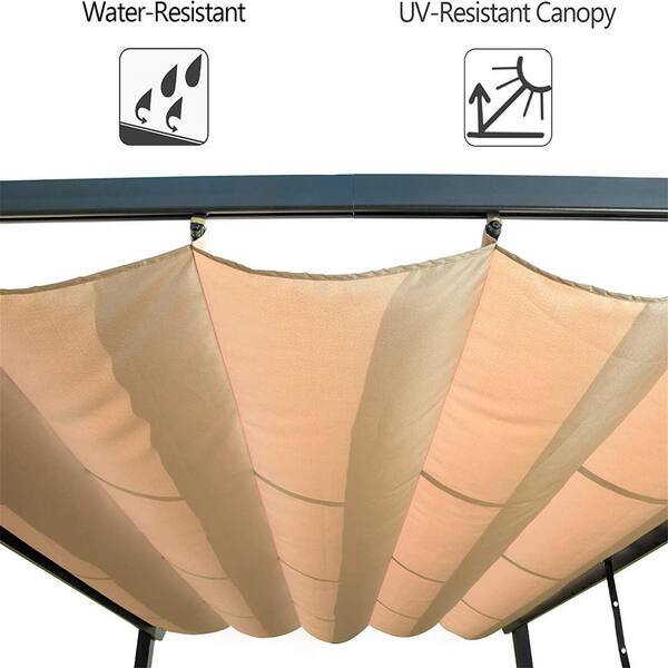 Mondawe Peda 10 ft. x 10 ft. Beige-Tan Polyester Outdoor Mondawe Peda 10 ft. x 10 ft. Beige-Tan Polyester Outdoor