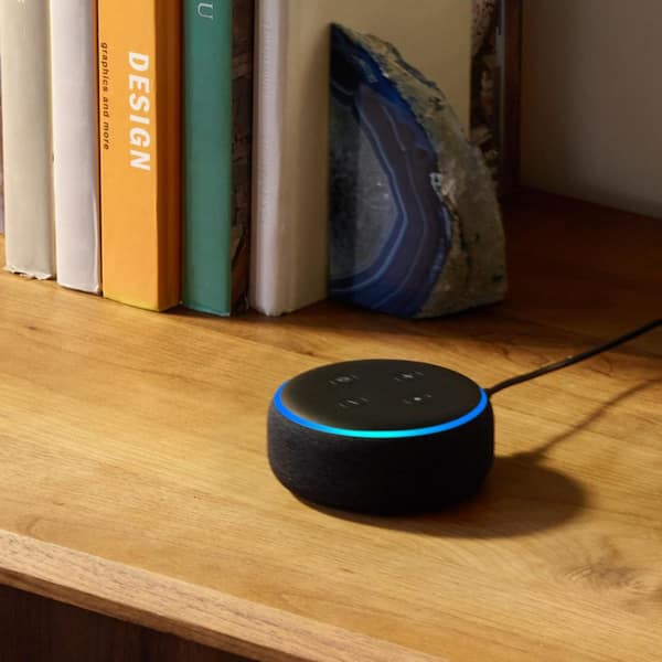 Amazon Echo Dot in Charcoal (Gen 3) B07FZ8S74R - The Home Depot