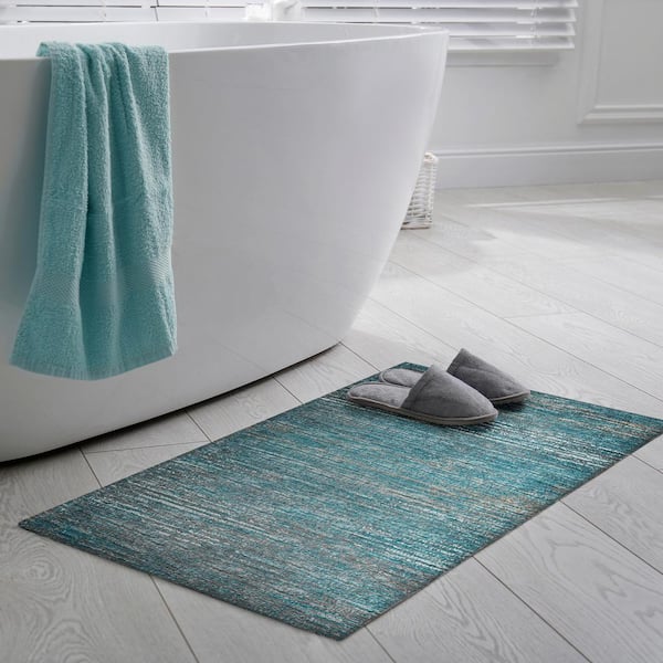 Addison Rugs - Marston Blue 1 ft. 8 in. x 2 ft. 6 in. Geometric Indoor/Outdoor Area Rug