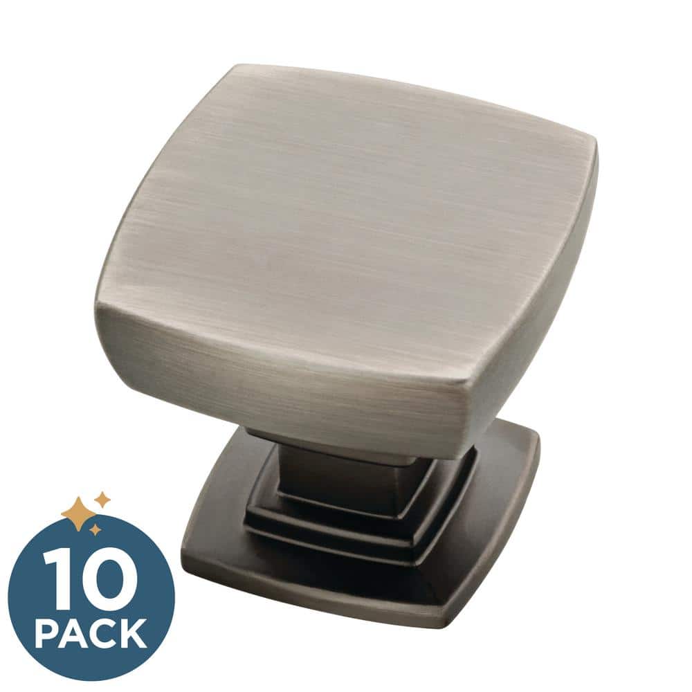 (10-Pack) Webber 1-1/8 in. (29 mm) Classic Heirloom Silver Square Cabinet K