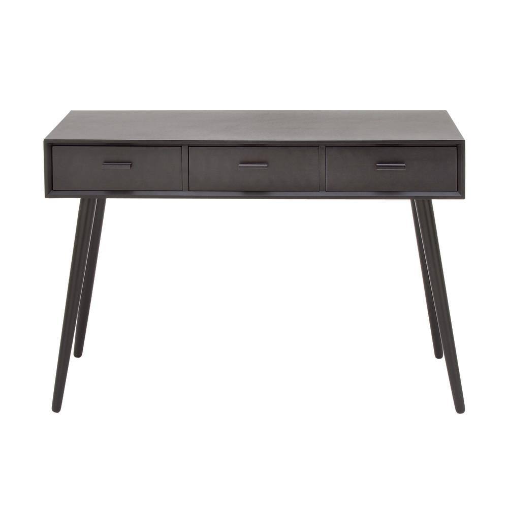 Modern black console table deals with drawers