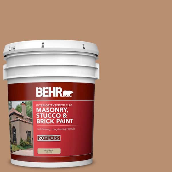 BEHR 5 gal. #S230-5 Sugar Maple Flat Interior/Exterior Masonry, Stucco and Brick Paint