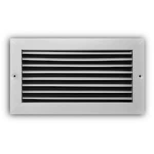 12 in. x 6 in. Steel Fixed Bar Return Air Grille in White