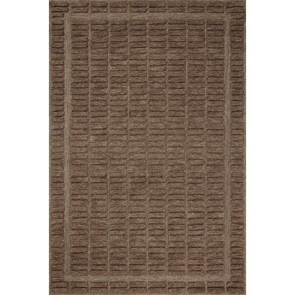 Chris Loves Julia x Loloi Bradley Cocoa/Cocoa 7 ft. 9 in. x 9 ft. 9 in. Area Rug