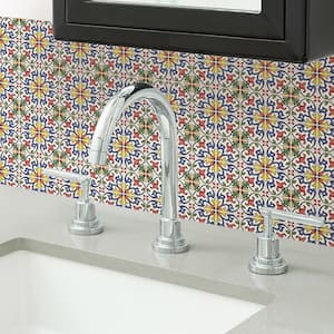 Tuscan Tile Multi-Colored 10 in. x 10 in. x 0.025 in. Resin Peel and Stick Tile Sample (0.69 sq. ft./Pack)