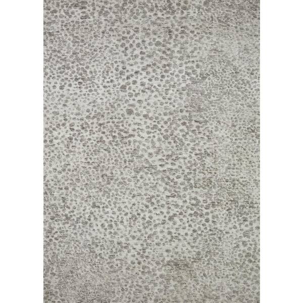 LOLOI II Neda Silver / Ivory 18 in. x 18 in. Sample Modern Ultra Soft Area Rug