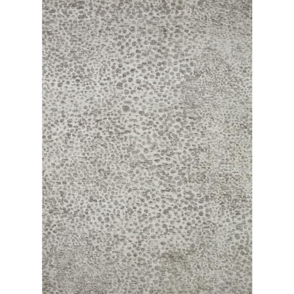 LOLOI II Neda Silver/Ivory 3 ft. 6 in. x 5 ft. 6 in. Modern Ultra Soft Area Rug