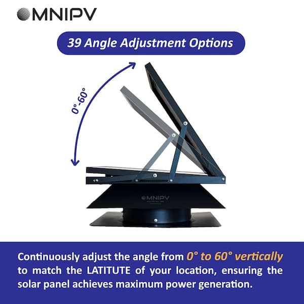 OMNIPV 2850 CFM Smart Hybrid Solar Powered Aluminum Attic Exhaust Fan, Auto On/Off Thermostat, Cools up to 4000 sq. ft. OP-SAF-50