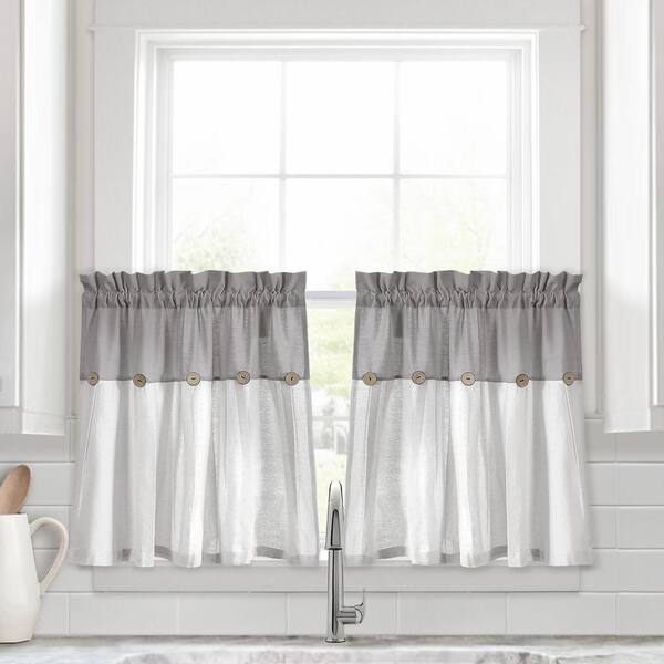 Have A Question About Lush Decor Linen On Kitchen Tier Window Curtain Panels Gray White 29x24 Set Pg 1 The Home Depot Have A Question About Lush Decor Linen, Does Home Depot Have Kitchen Curtains