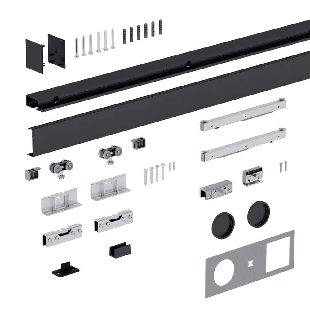 BARTELS Berlin Lite 78 3/4 in. Black Anodized Aluminum Barn