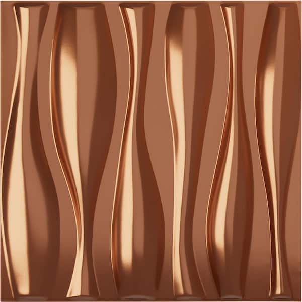 Ekena Millwork 19 5/8 in. x 19 5/8 in. Fairfax EnduraWall Decorative 3D Wall Panel, Copper (12-Pack for 32.04 Sq. Ft.)