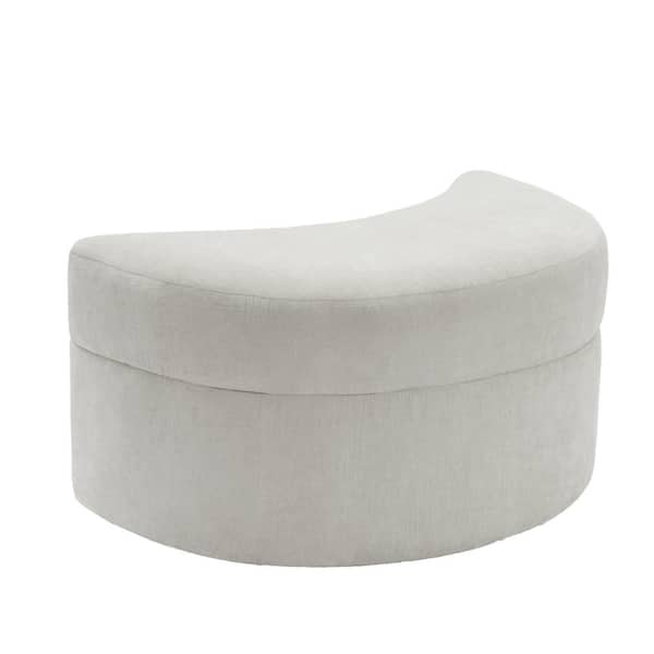 小物 HYEON ted stole / beige Uixe Modern Beige Chenille Half Crescent Moon Storage
