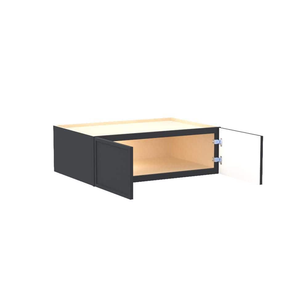 Franklin 33 in. W x 24 in. D x 12 in. H Assembled Plywood Wall Bridge Kitchen Cabinet in Valiant Onyx with Soft Close price history on PriceWatchPro