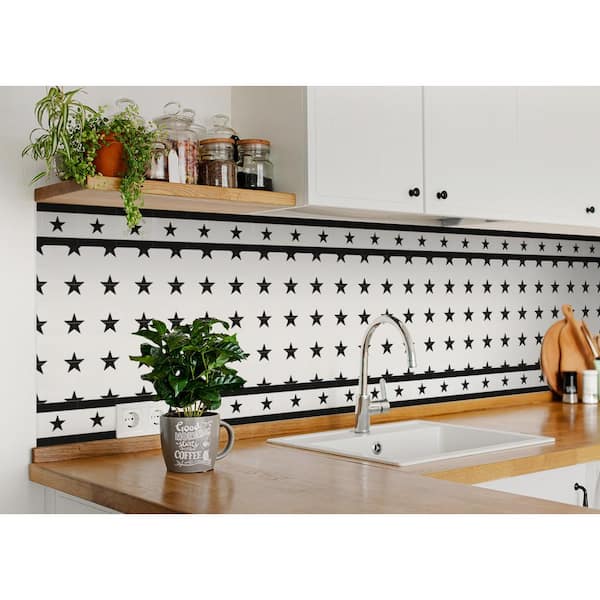MI ALMA Black B82 7 in. x 7 in. Vinyl Peel and Stick Tile (24-Tiles, 8.17 sq. ft./Pack)
