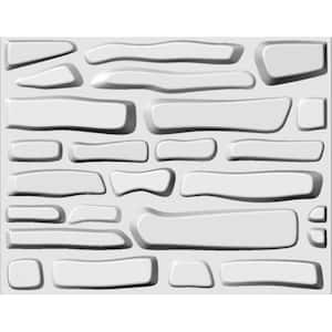 31.4 in. x 24.6 in. x 1 in. Off-White Plant Fiber Berlin Design Glue-On Wainscot Wall Panels 32 Sq Ft. (6-Pack)