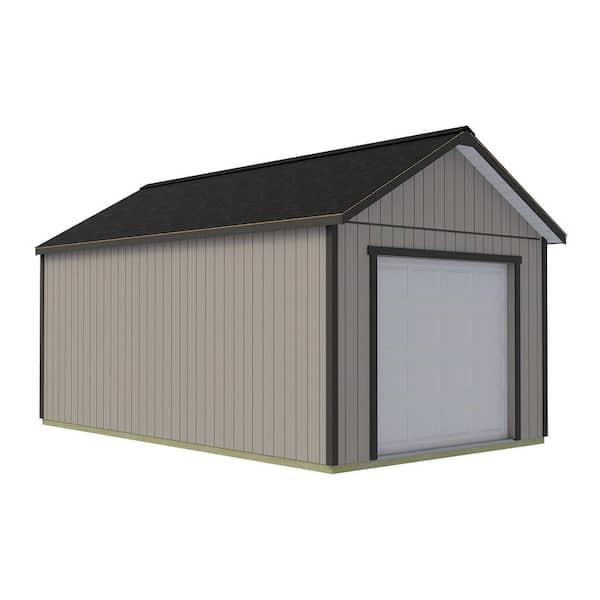 Tailored Titan 12 ft. x 20 ft. Wood Garage Kit with High Side Walls and Tasteful Gable Roof Design