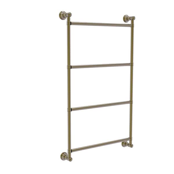 Allied Brass Carolina 36 in. 4-Tier Ladder Towel Rack Bar in Antique Brass