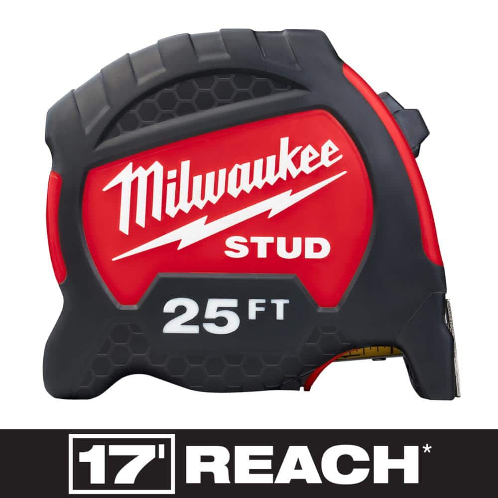 Photos - Tape Measure and Surveyor Tape Milwaukee 25 ft. x 1-5/16 in. Gen II STUD Tape Measure with 17 ft. Reach 48-22-9725 