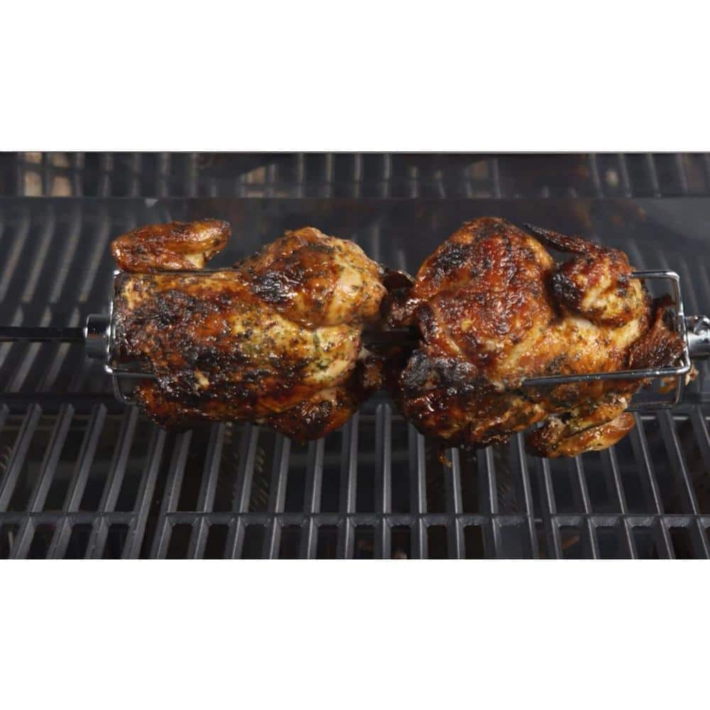 Monument Stainless Steel 35" Rotisserie Kit with Electric Motor
