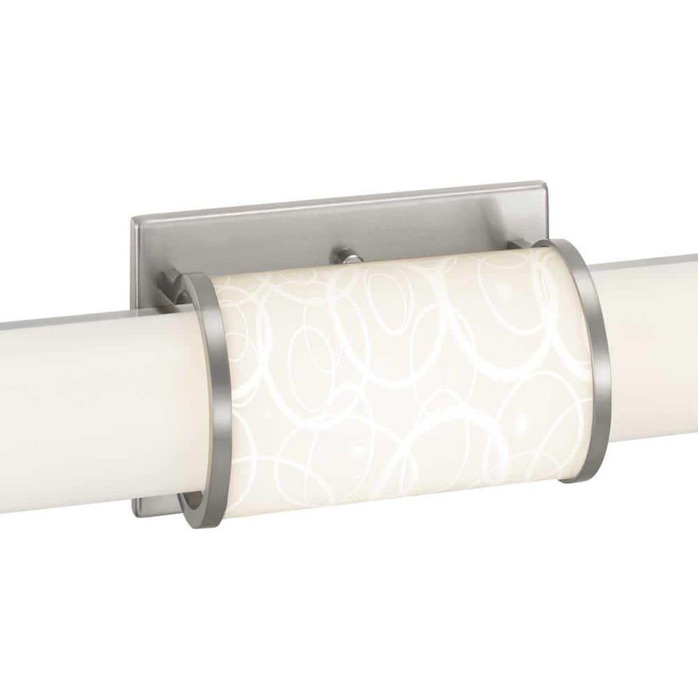48" Brushed Nickel LED Bath Bar with Acrylic Shade