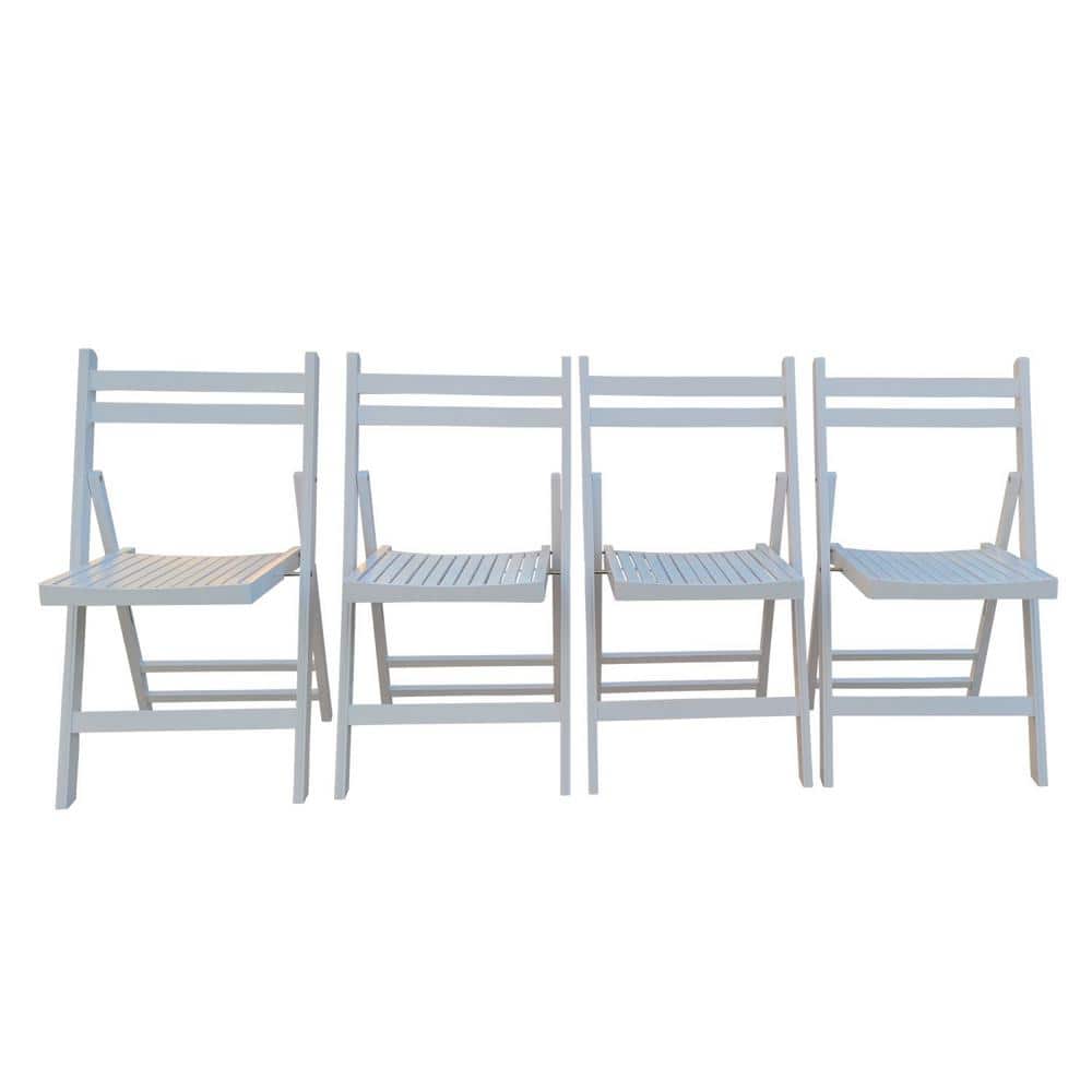 Anky White Wood Portable Folding Lawn Chairs for Camping (Set of 4) price history on PriceWatchPro