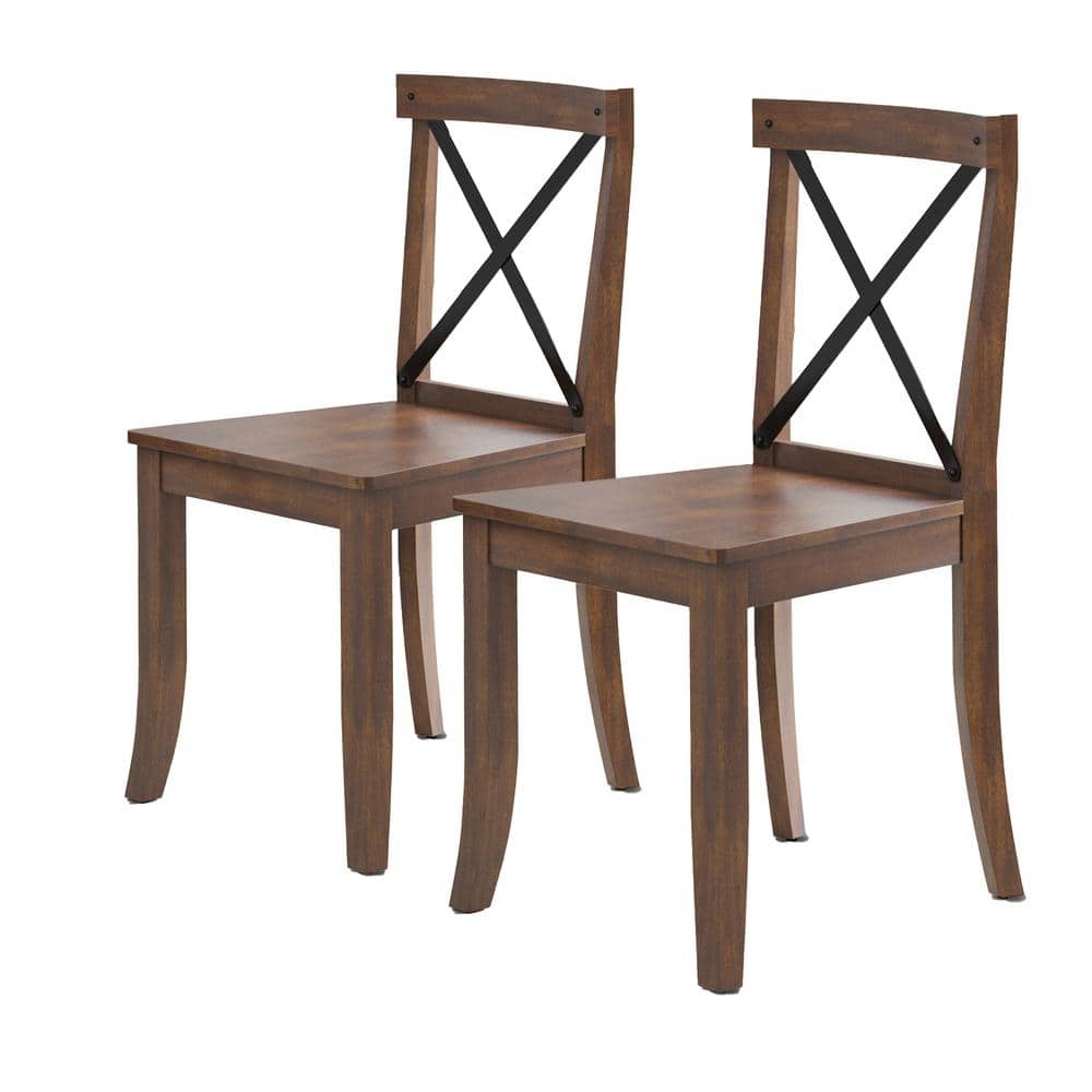 Twin Star Home Caramel Birch Solid Wood Dining Chairs (Set of 2