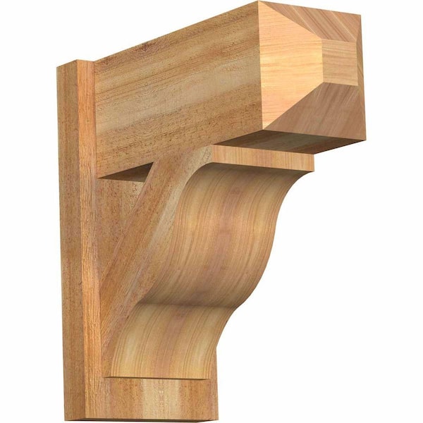 Ekena Millwork 8 in. x 18 in. x 18 in. Fuston Craftsman Rough Sawn Western Red Cedar Outlooker