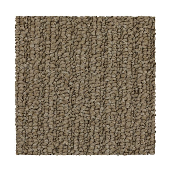 TrafficMaster 8 in. x 8 in. Pattern Loop Capet Sample - Finton - Color Linen