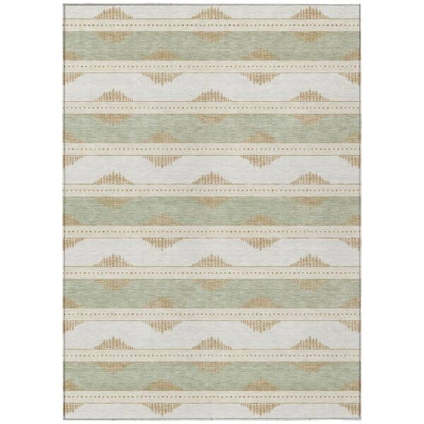 Chantille Machine Washable Indoor/Outdoor Abstract ACN3067 Cream 10 ft. x 14 ft. Area Rug