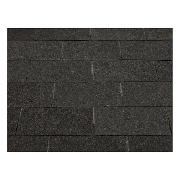 36 in. x 12 in. Black Asphalt Shingles, 3-Tab Shingles (8-Pack)