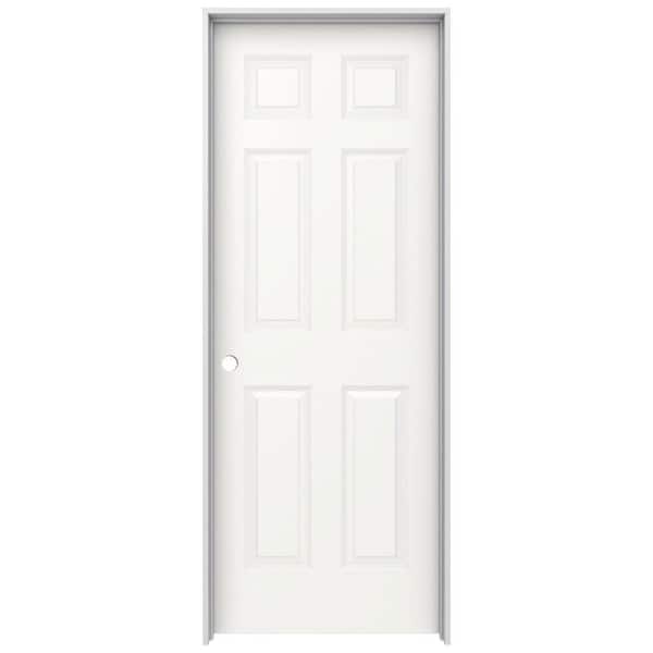 JELD-WEN 32 in. x 80 in. Colonist White Painted Right-Hand Smooth Molded Composite Single Prehung Interior Door