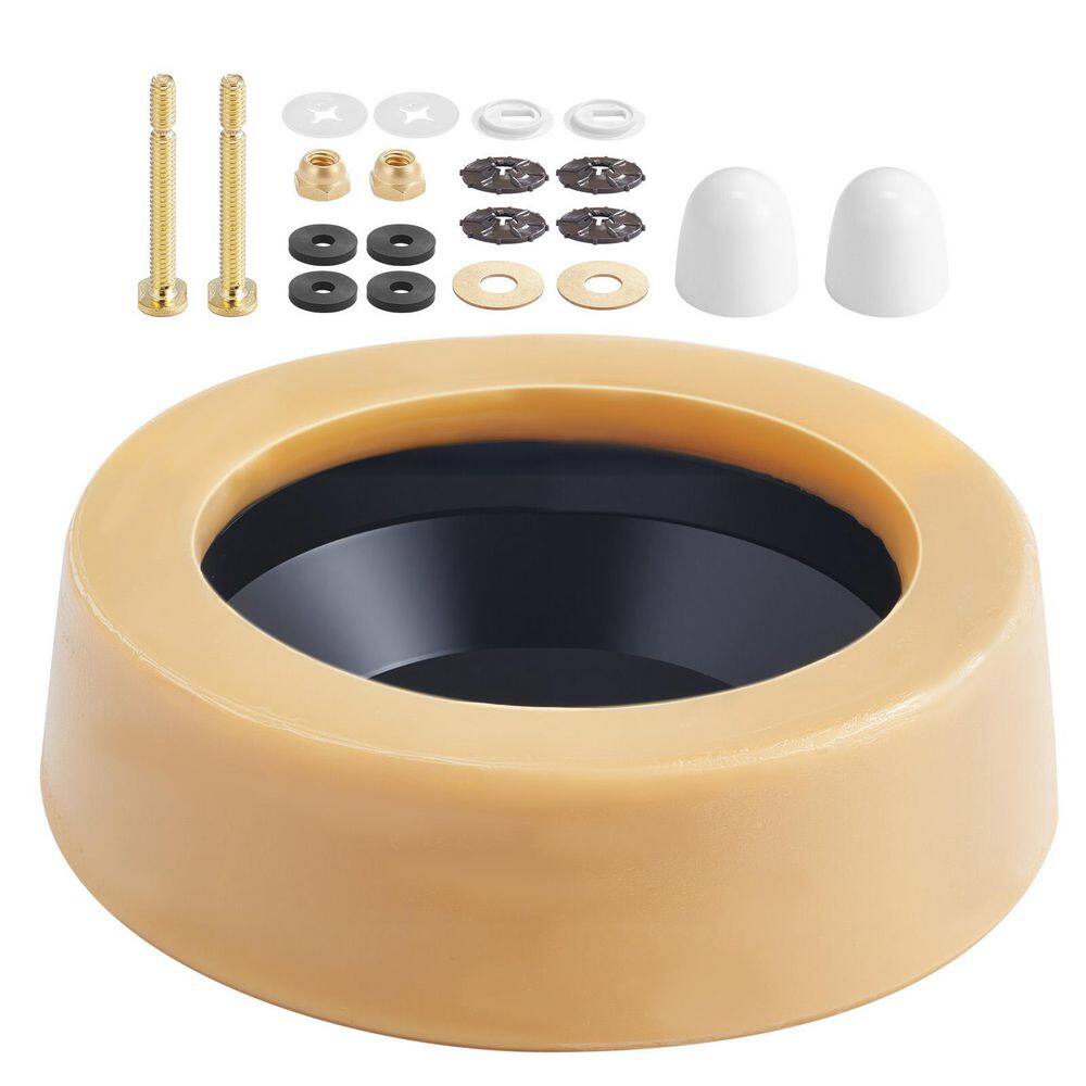Toilet Wax Ring Kit, 1.6 in. Extra Thick Wax Ring for Toilet Bowls with Rust-Resistant Brass Bolts, Caps and Washers price history on PriceWatchPro