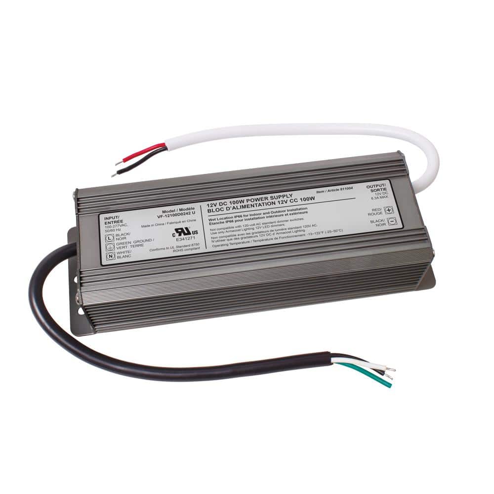 Armacost Lighting LED Power Supply 12-Watt Standard Driver 12-Volt  Transformer 810120 - The Home Depot