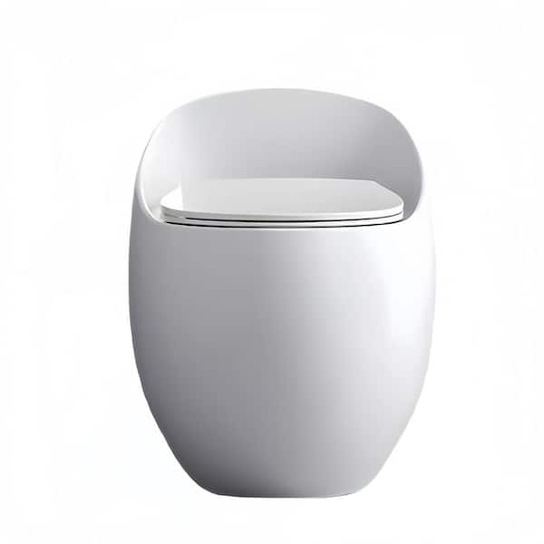 12 inch Rough In 1-Piece 1.45 Gallons GPF Elongated Comfort Height Toilet in White Seat Included