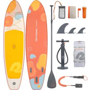 Compact Lightweight 126 in. Colar Foam PVC Inflatable Paddleboard with Accessories