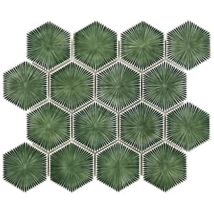 sunwings Concret Green Hexagon 11.7x10.2in. Mosaic Backsplash. Recycled  Glass Cement Looks Floor And Wall Tile (8.33 sq. ft./Box) HEXC-GRE-10 - The  Home Depot