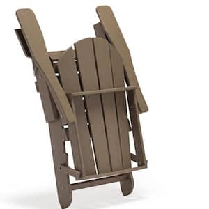 Coffee Folding Plastic Adirondack Chair