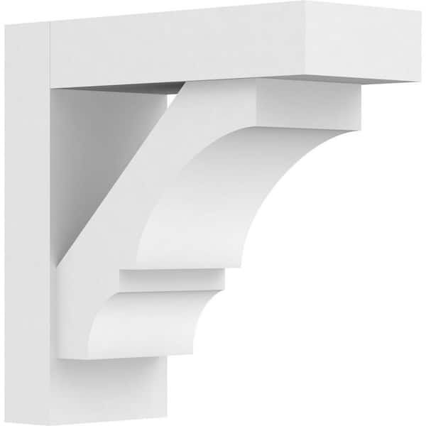 Ekena Millwork Standard Balboa 5 in. W x 12 in. H x 12 in. D Signature Urethane Polyurethane Bracket With Block Ends