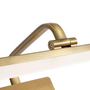 Nimbus 23.7 in. 1-Light 14-Watt Brushed Brass Gold LED Bathroom Vanity Light Bar Wall Sconce in Warm White