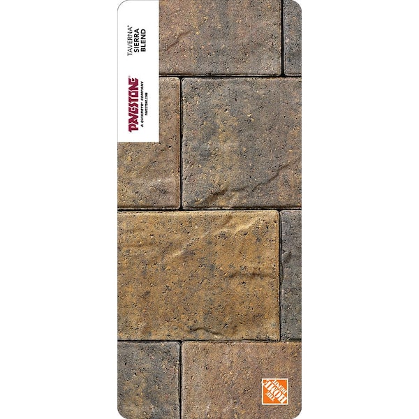 Pavestone Paper Sample Only of Taverna Rec 11.81 in. L x 7.87 in. W x 50 mm H Sierra Blend Concrete Paver (1-Piece)