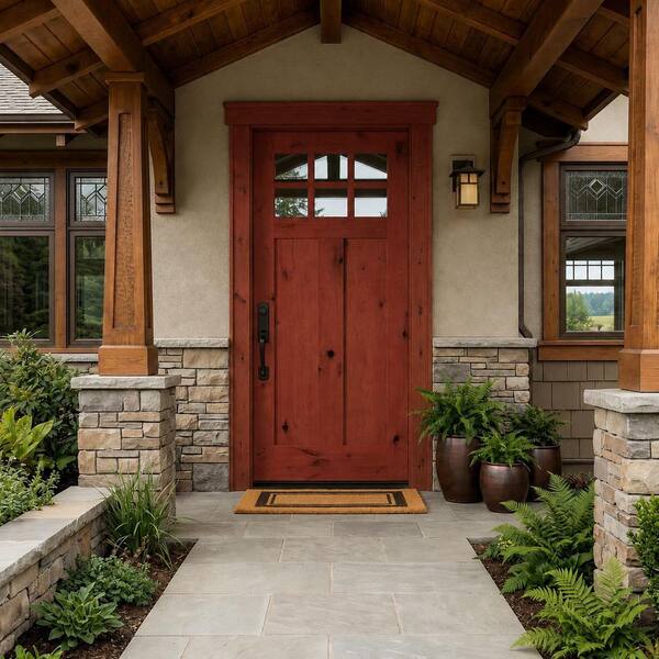 Krosswood Doors 42 in. x 96 in. Knotty Alder Right-Hand/Inswing 6