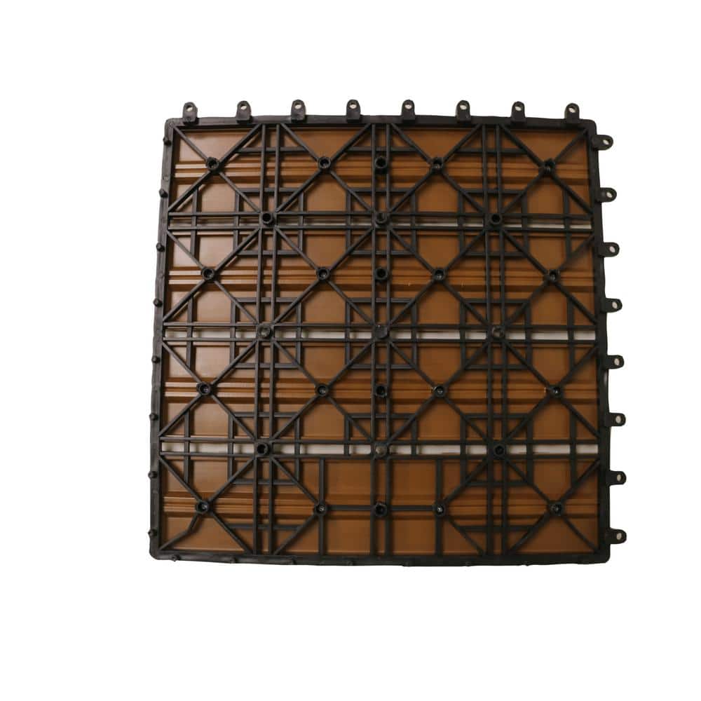 California Oak 12" x 12" Composite Interlocking Deck Tile