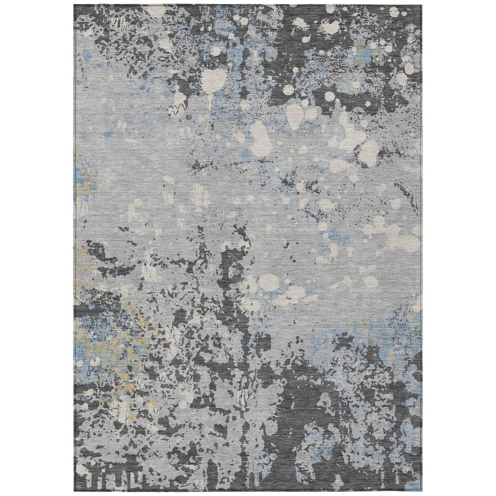 Chantille Machine Washable Indoor/Outdoor Abstract ACN2679 Pewter 3 ft. x 5 ft. Area Rug price history on PriceWatchPro