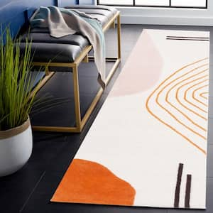 Rodeo Drive Ivory/Rust 2 ft. x 8 ft. Abstract Runner Rug