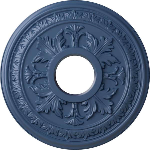 Ekena Millwork 1-1/2" x 15-3/8" x 15-3/8" Polyurethane Baltimore Ceiling Medallion, Hand-Painted Americana