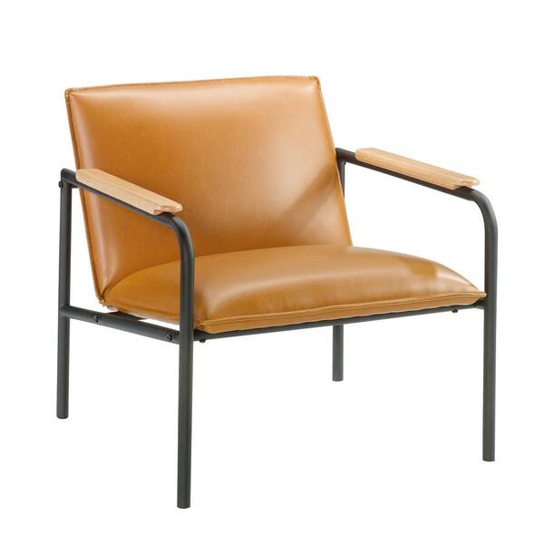 Sauder Boulevard Cafe Camel Leather, Caramel Colored Leather Chairs